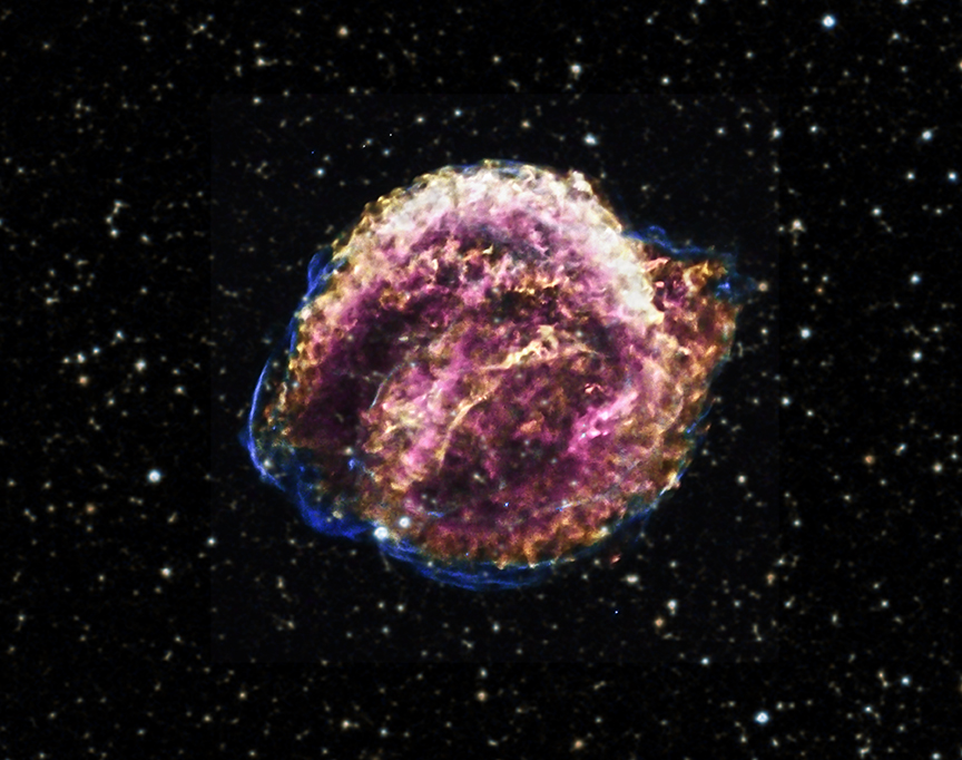The debris from a supernova observed in 1604.
